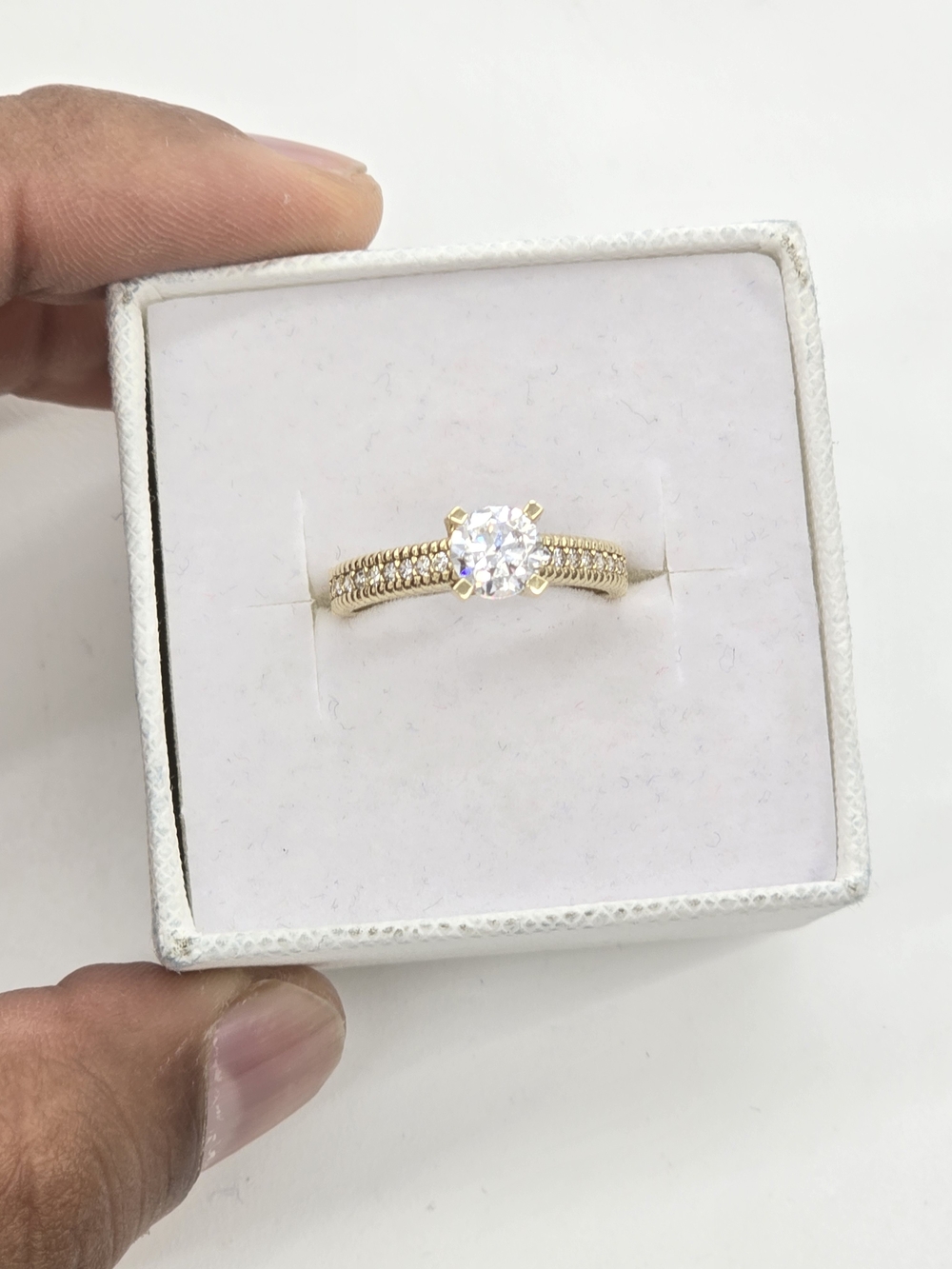 10kt Real Gold Engagement Ring For Women